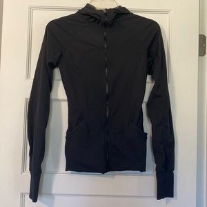 Lulu black zip up reversible hoodie